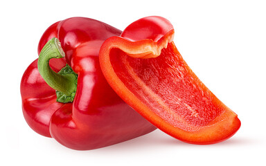 Red bell pepper and slice