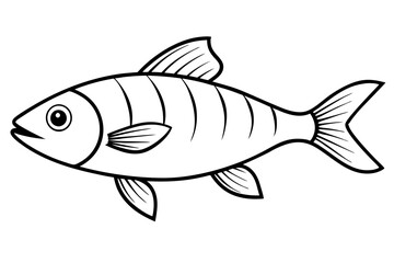 fish line art silhouette vector illustration