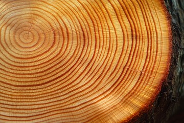 Naklejka premium closeup of the annual rings on a log