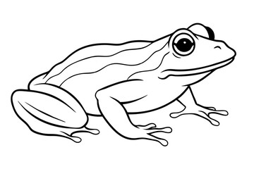 frog line art silhouette vector illustration