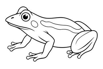 frog line art silhouette vector illustration