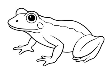 frog line art silhouette vector illustration