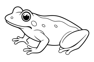 frog line art silhouette vector illustration