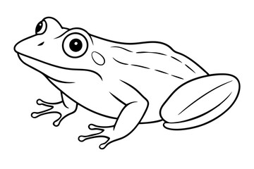 Naklejka premium frog line art silhouette vector illustration