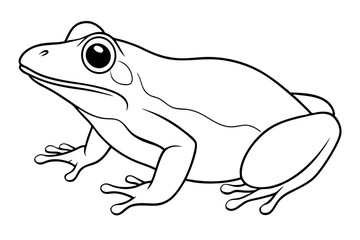 frog line art silhouette vector illustration