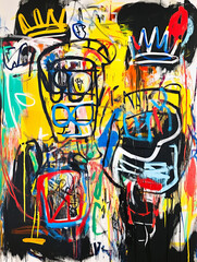 a dynamic and chaotic urban graffiti 