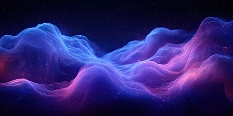 Obraz premium Colorful abstract representation of cosmic waves in deep space atmosphere