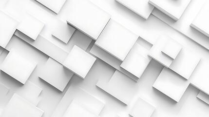 Geometric shapes in layers, neutral background for technology, business, or design