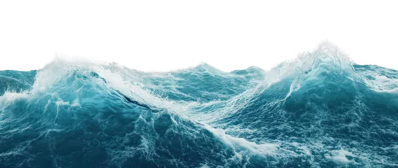 Fototapete Rund Wellen High-resolution image of stylized ocean waves with a clean, isolated background, Dynamic Ocean Waves PNG  © mdnahidkha23