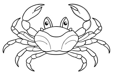 crab line art silhouette vector illustration