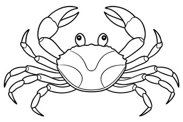 crab line art silhouette vector illustration