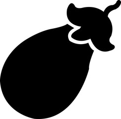 Eggplant. Icon with reflection on white background , food , vegetable