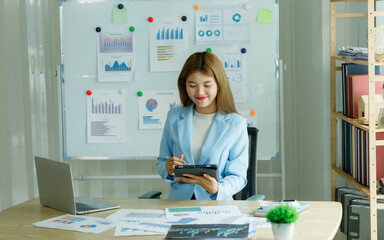 Analysts who study past consumer behavior in the market through statistical graphs to adapt and...