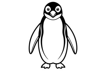 penguin on white background