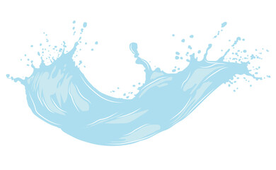 splash of a wide drop of water or liquid