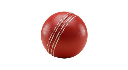  A high-resolution image of a red cricket ball with a transparent background, perfect for showcasing cricket-related designs, mockups, and promotional materials for cricket tournaments, teams, and eve