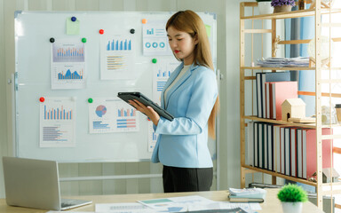 Analysts who study past consumer behavior in the market through statistical graphs to adapt and...