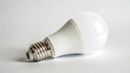 LED Light Bulb on White Background