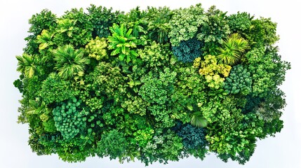 Tropical Forest Canopy Aerial Green view, ecosystem