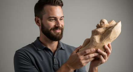 A man with a satisfied expression and confident posture displays well-earned pride in his accomplishment.