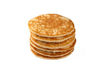 Delicious pancake on white background