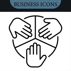 Employee Stock Ownership Plan Line Editable Icons set. Vector icons set. Vector illustration in modern thin line style of business related icons: company, shares, benefits and pension savings.Isolated