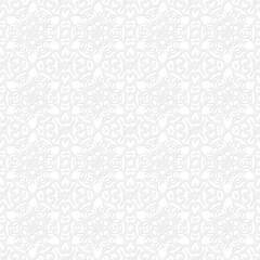 Delicate, repeating, light gray floral pattern