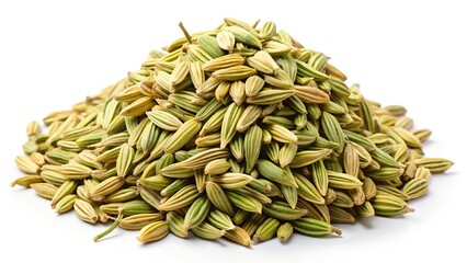 cumin seeds on white background