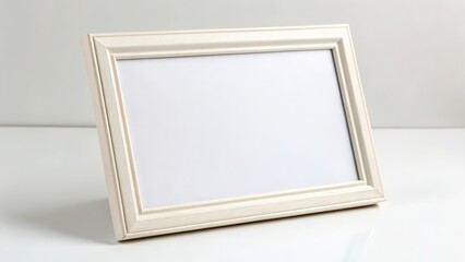 Off-white Picture Frame on White Background