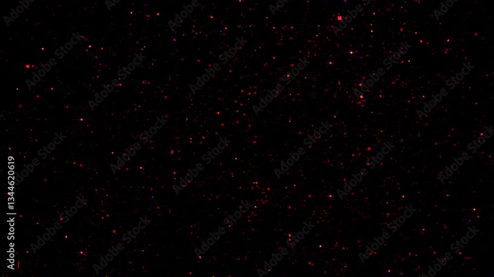 Canvas Prints red glitter space storm background 4k loop features red and purple glitter particles flying and swir