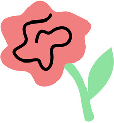 Single Flower Doodle for Mothers Day