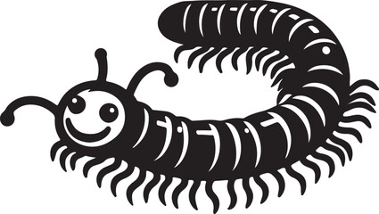 Naklejka premium Close-Up of a Millipede Crawling on a Mossy Surface – Macro Nature Photography