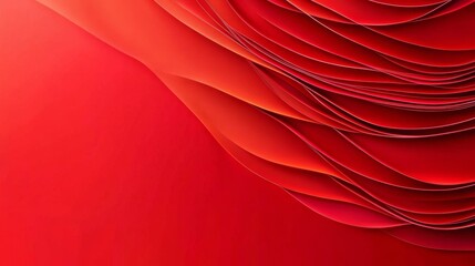 Abstract Red Paper Waves - Minimalist Design, abstract , background