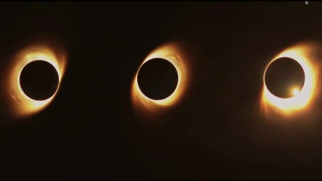 Perfect ring of light during complete solar eclipse
