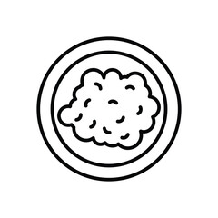 Scrambled eggs Vector icon