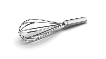 3d render of a whisk isolated on transparent background. 