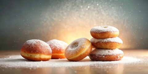 Paczki Day! Minimalist Bakery Donuts, Festive Powdered Sugar