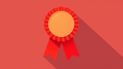 Ribbon award badge icon ribbon red celebration
