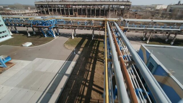 Exploring the production of nitrogen fertilizers at a chemical plant through FPV drone