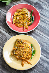 Spicy pabda fish curry gravy.