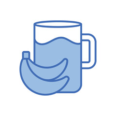 Banana smoothie Vector icon