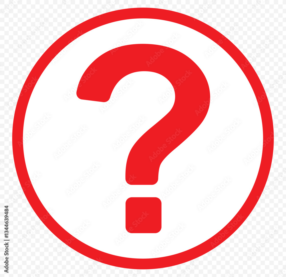 Poster question mark icon, question mark sign and symbol vector design. black round shape with white questi