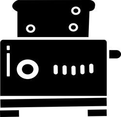 toaster icon. Vector, cream ,egg