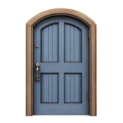 wooden door isolated on white