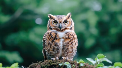 Fototapeta premium Great Horned Owl in Nature