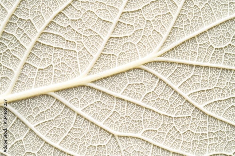 Aufkleber exploring intricate textures of a close-up leaf showcasing detailed vein structures