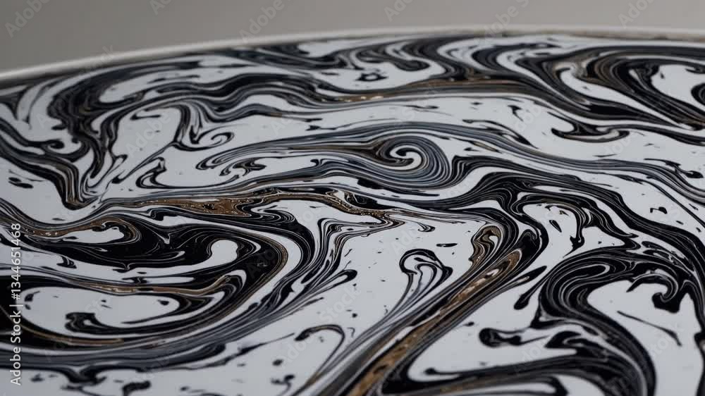 Poster beautiful black and white marble patterns swirling fluidly. captures the mesmerizing dance of color 
