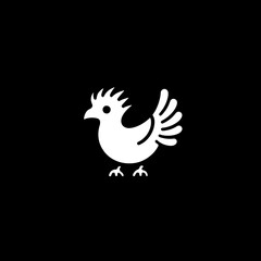 Fototapeta premium Intricate engraved illustration of a vintage bird design in black and white, perfect for tattoo inspiration or artistic prints