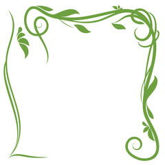 Vintage Green Swirl Frame for Invitations

