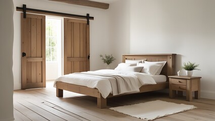 Elegant Bedroom Interior Design Featuring Wooden Furniture